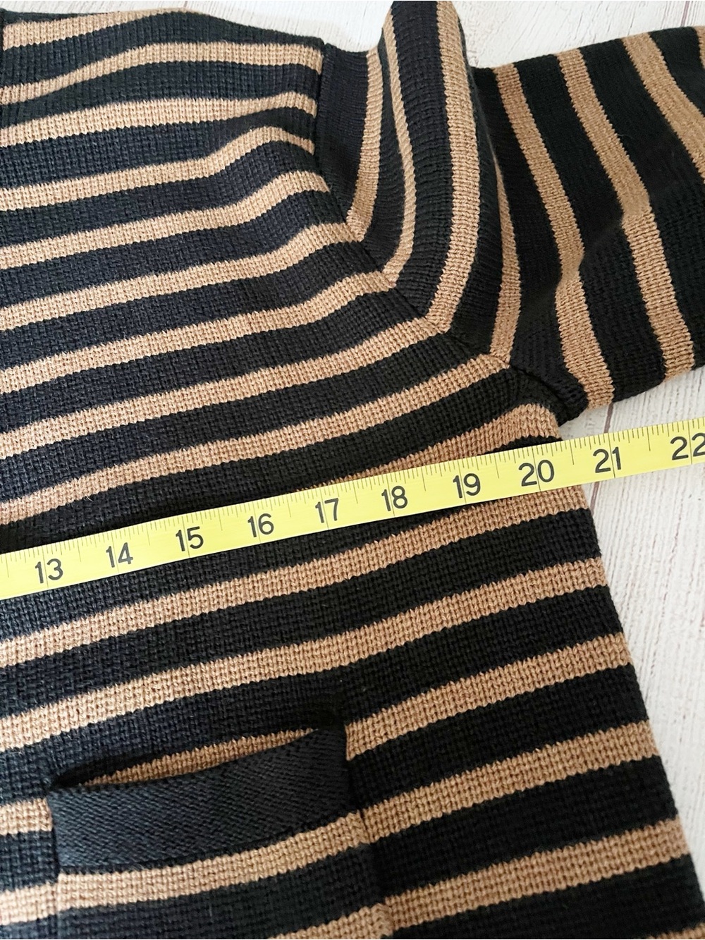 J Crew black/brown striped Emilie cardigan Lady Jacket - Picture 9 of 10